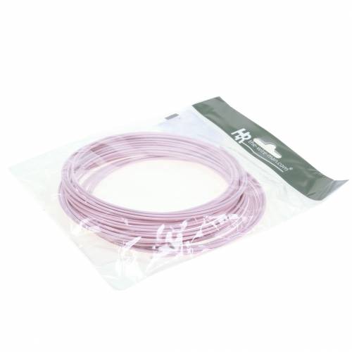Floristik24 Aluminiumtråd Ø2mm pastellrosa 100g 12m
