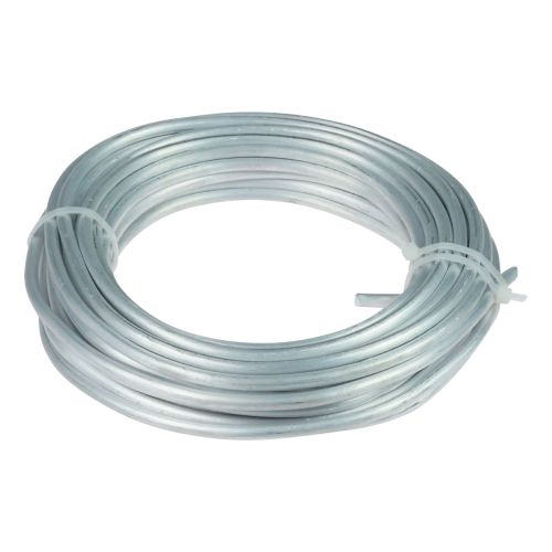 Artikel Aluminiumtråd aluminiumtråd 5mm smycketråd vit-silver matt 500g