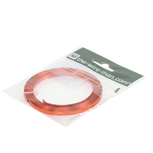Artikel Flattråd i aluminium orange 5mm x 1mm 2,5m