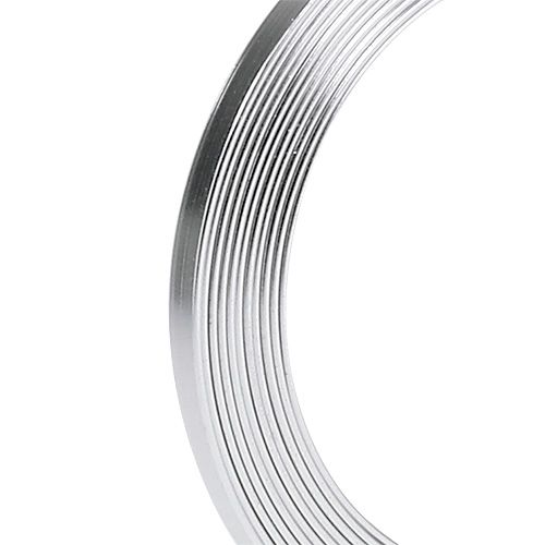 Floristik24 Plattråd aluminium i silver 5 mm x 1 mm 2,5 m