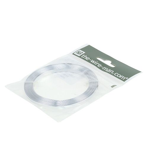 Artikel Plattråd aluminium i silver 5 mm x 1 mm 2,5 m