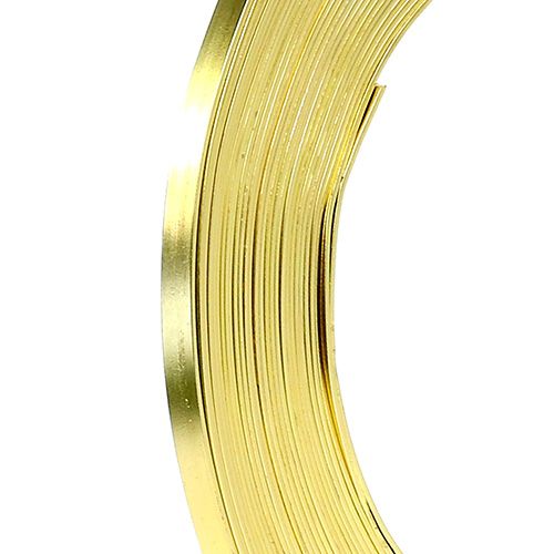 Floristik24 Aluminium platt tråd guld 5mm 10m