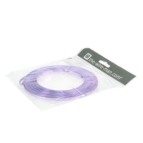 Artikel Aluminium platttråd lavendel 5mm 10m