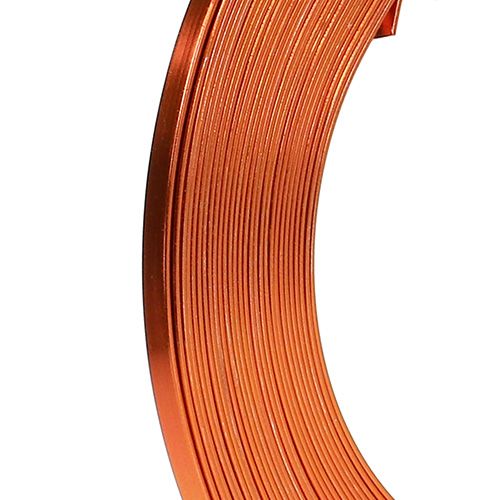 Floristik24 Aluminium platt tråd Orange 5mm 10m