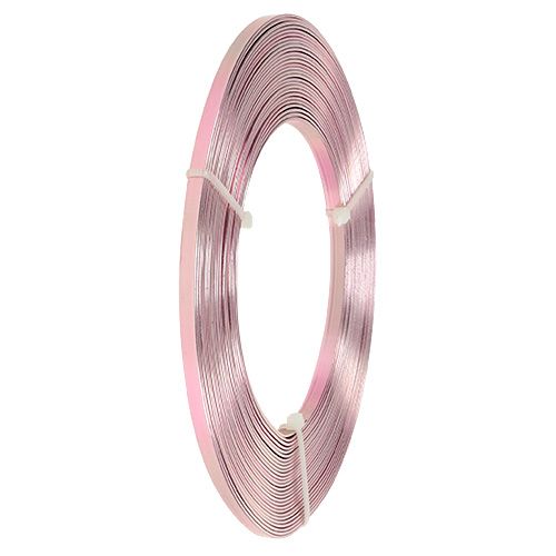 Artikel Aluminium platt tråd rosa 5mm 10m