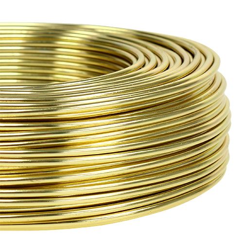 Aluminiumtråd Ø2mm 500g 60m guld