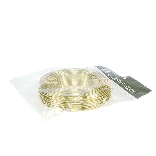 Aluminiumtråd Ø2mm 500g 60m guld