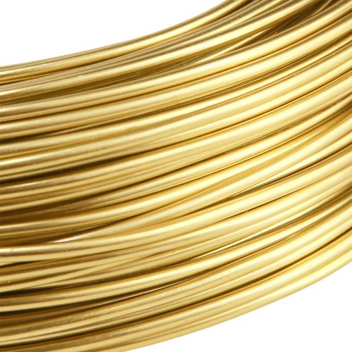 Artikel Aluminiumtråd 2mm hantverkstråd dekorativ tråd guld 60m 500g