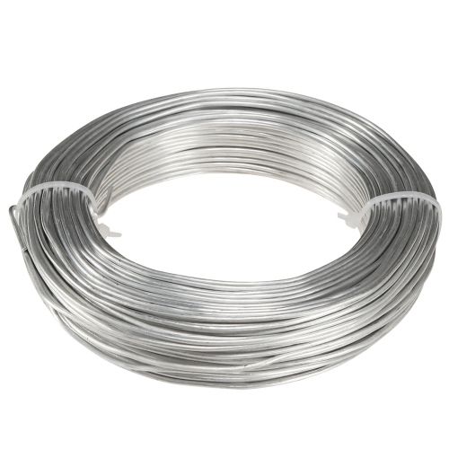 Artikel Aluminiumtråd i silvermetall hantverkstråd 2mm 500g