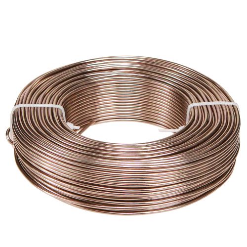 Aluminiumtråd Ø2mm aluminiumtråd hantverkstråd ljusbrun 500g 60m