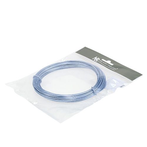 Floristik24 Aluminiumtråd pastellblå Ø2mm 12m