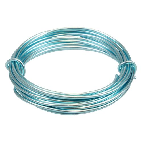 Artikel Aluminiumtråd 2mm aluminiumtråd ljusblå smycketråd 3m