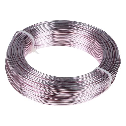 Artikel Aluminiumtråd Ø2mm rosa dekortråd rund 480g