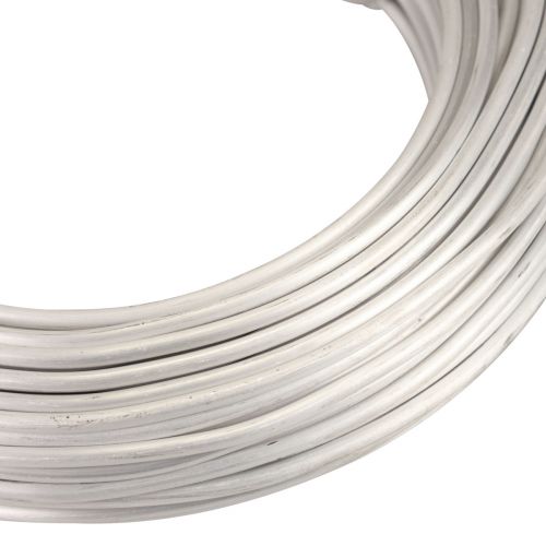 Floristik24 Aluminiumtråd aluminiumtråd 3mm smycketråd vit-silver matt 500g