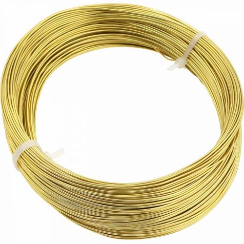 Artikel Aluminiumtråd Ø1mm gulddekorationstråd rund 120g