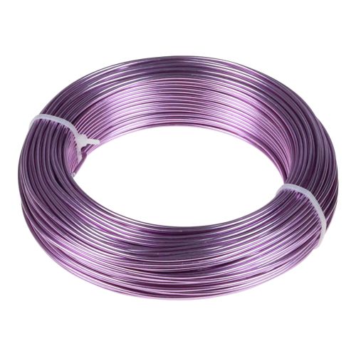 Artikel Aluminiumtråd lila Ø2mm smycketråd lavendel rund 500g 60m