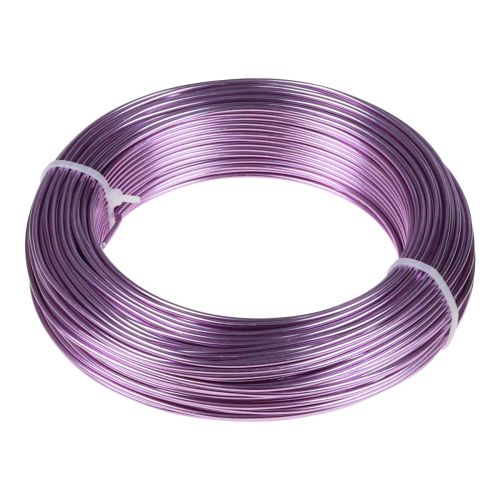Floristik24 Aluminiumtråd lila Ø2mm smycketråd lavendel rund 500g 60m