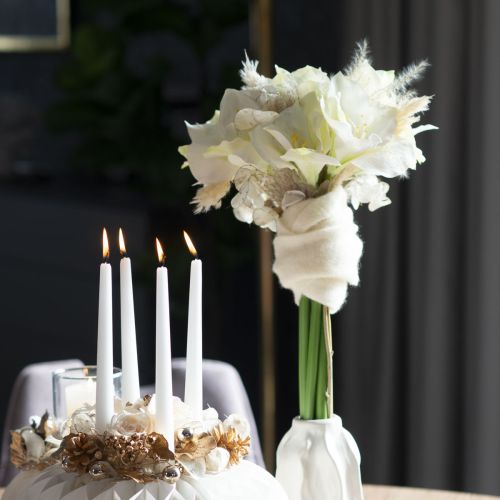 Konstgjord amaryllisblomma, vit, med stjälk, advent och jul, 50 cm | Floristik24.se
