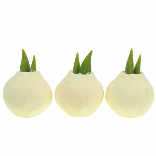 Amaryllis knöl Konstgjord vit 12,5 cm 3st
