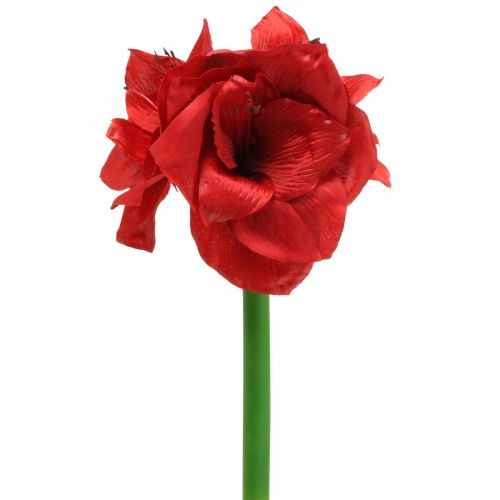 Floristik24 Amaryllisröd konstsilkesblomma med tre blommor H40cm