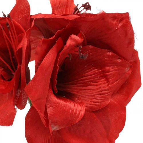Floristik24 Amaryllisröd konstsilkesblomma med tre blommor H40cm
