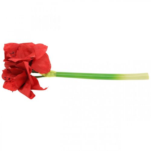 Floristik24 Amaryllisröd konstsilkesblomma med tre blommor H40cm