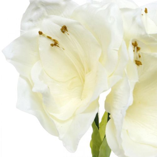 Artikel Konstgjord blomma amaryllis vit riddarstjärna juldekoration H40cm