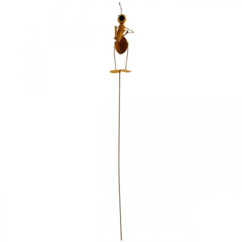 Floristik24 Dekorativ plug myra, säng dekoration, myra med vattenkanna, blomplugg patina