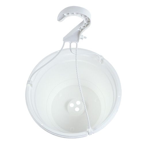 Artikel Blommig hängkorg 25cm vit