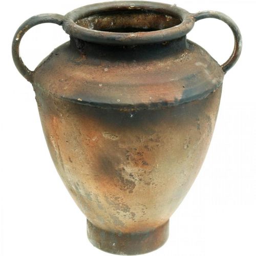 Floristik24 Amphora antik look för plantering vas metall trädgårdsdekoration H29cm