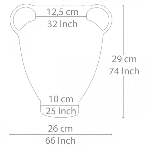Floristik24 Amphora antik look för plantering vas metall trädgårdsdekoration H29cm
