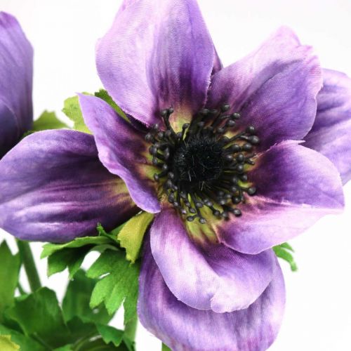 Floristik24 Konstgjord anemon, sidenblomma, konstgjord växt med blommor lila L55cm