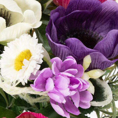 Artikel Konstgjord blombukett med anemoner, vårdekoration, mångsidig i modern design, 26 cm