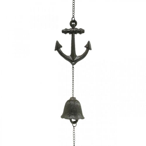 Artikel Hängare ankarklocka, maritim dekoration vindklocka, gjutjärn L47,5cm