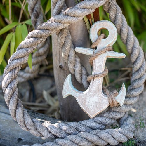 Artikel Anchor Deco Wood Maritime Deco Vit Blå 42cmx25cmx3,5cm