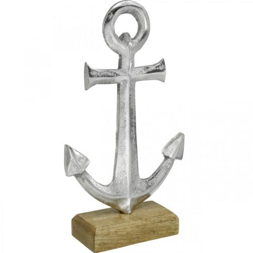 Floristik24 Ankare i metall, sommardekor, nautisk dekoration Silver, natur H24,5cm