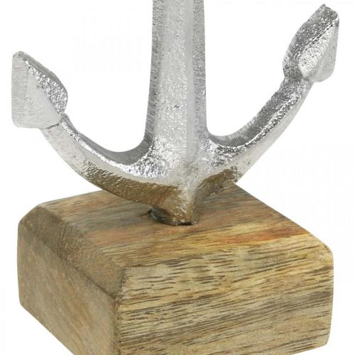 Floristik24 Metallankare, maritim dekoration, dekorativt ankare silver, naturfärger H15cm