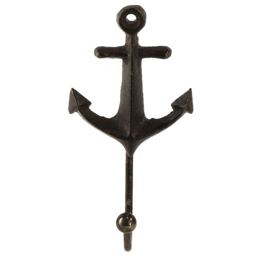 Floristik24 Väggkrok väggdekoration metallankare maritimt 6,5x5x13cm