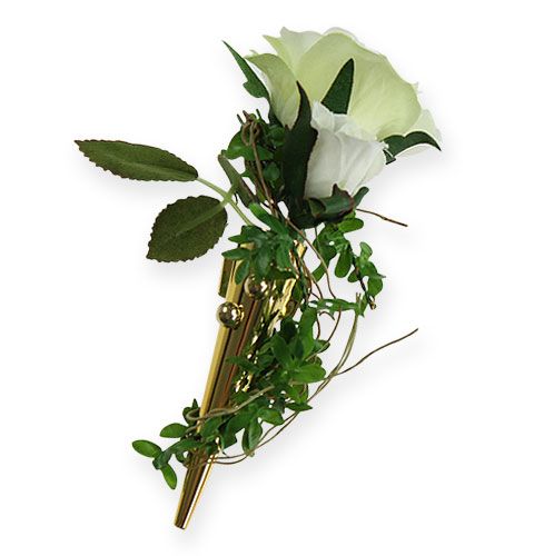 Floristik24 Bröllopsnål med magnet, glänsande guld 7cm