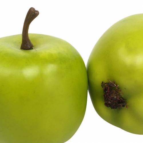 Artikel Dekorativa miniäpplen gröna gula konstgjorda H4,3cm Ø3,6cm 24 st