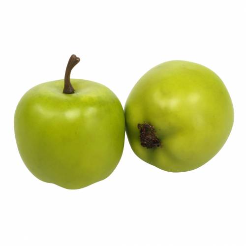 Artikel Dekorativa miniäpplen gröna gula konstgjorda H4,3cm Ø3,6cm 24 st