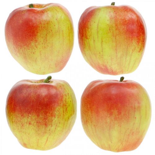Floristik24 Konstgjort äpple, dekorativ frukt Ø8cm 4st