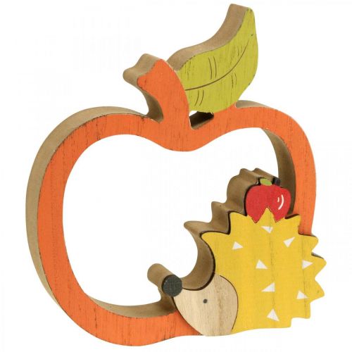 Artikel Dekorativ höstfigur, äpple med igelkott, trädekoration 16,5×15cm 3st