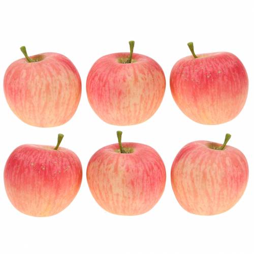 Deco äppelrosa, gul äkta touch 6,5cm 6st