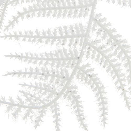 Floristik24 Sparris konstgjord sparris ormbunke vit glitter vinterdekoration 105cm