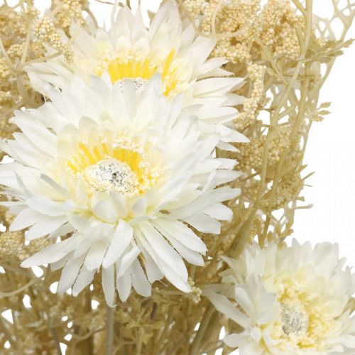 Artikel Bukett konstgjorda asters och gypsophila beige, vit 43cm