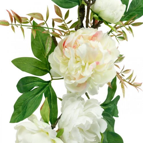 Floristik24 Pion topper, bordsdekoration, Paeonia gren vit L60cm