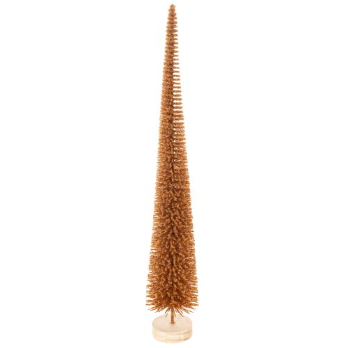 Konstgjord julgransdekoration, smal, med träbas, 40 cm, 3 stycken