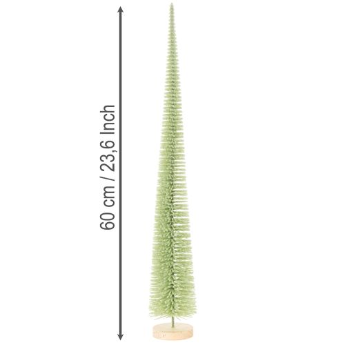 Konstgjord julgran, dekorativ gran på träbas, 60 cm | Floristik24.se
