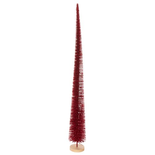 Modern smal dekorativ julgran på träbas, 80 cm köpa | Floristik24.se